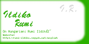 ildiko rumi business card